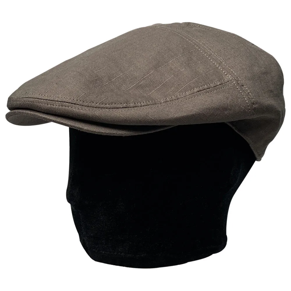 Saint Martin – Linen Pinstripe Driver Cap