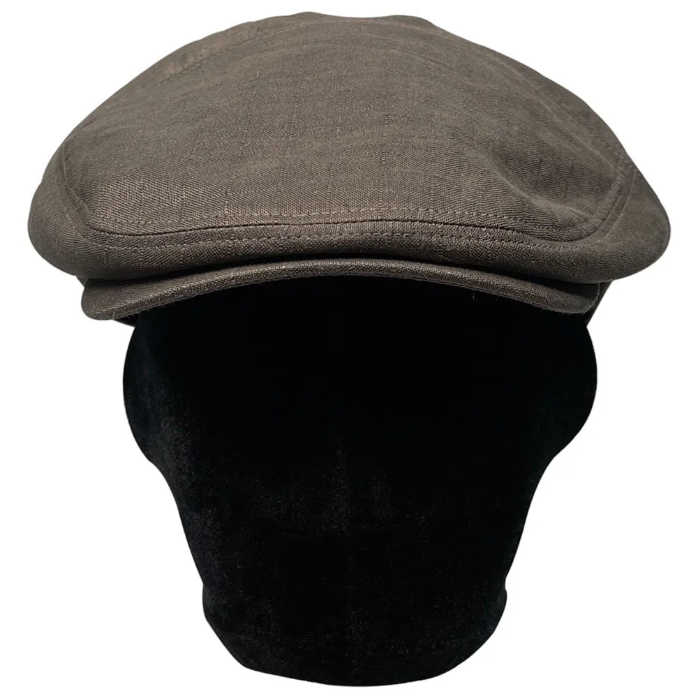 Saint Martin – Linen Pinstripe Driver Cap