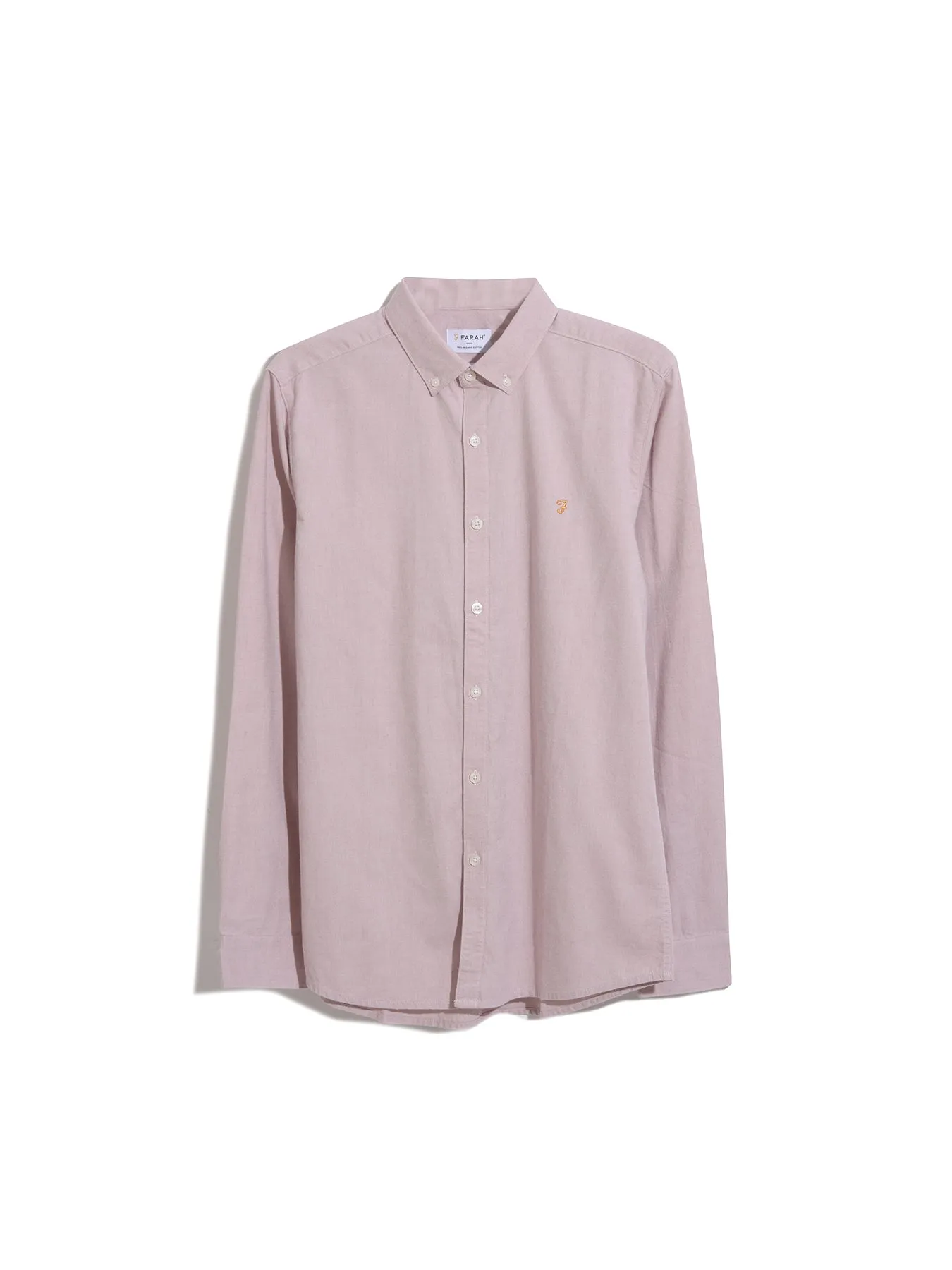 Steen Slim Fit Brushed Organic Cotton Shirt In Dark Pink