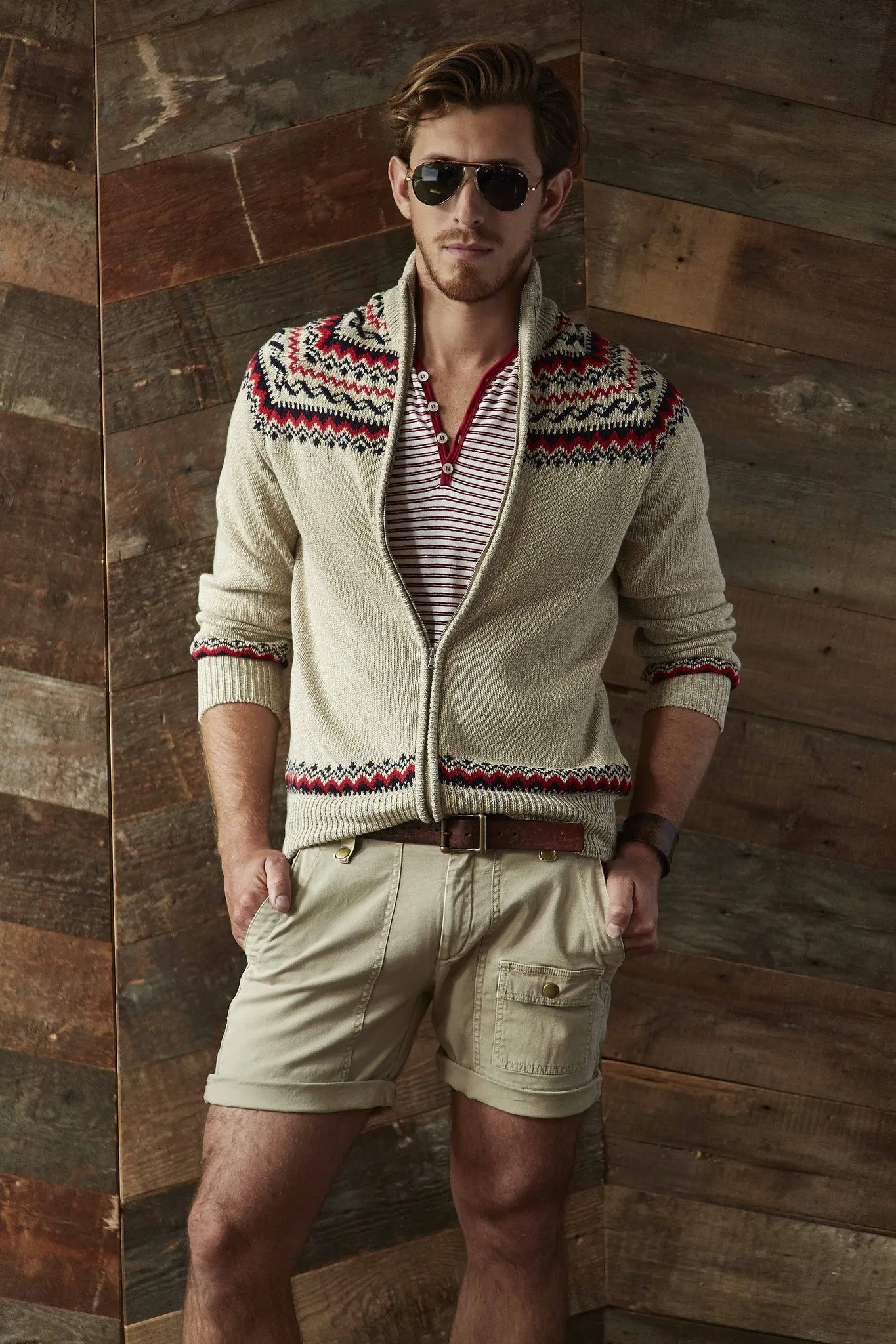 SUMMER FAIRISLE COTTON FULL-ZIP