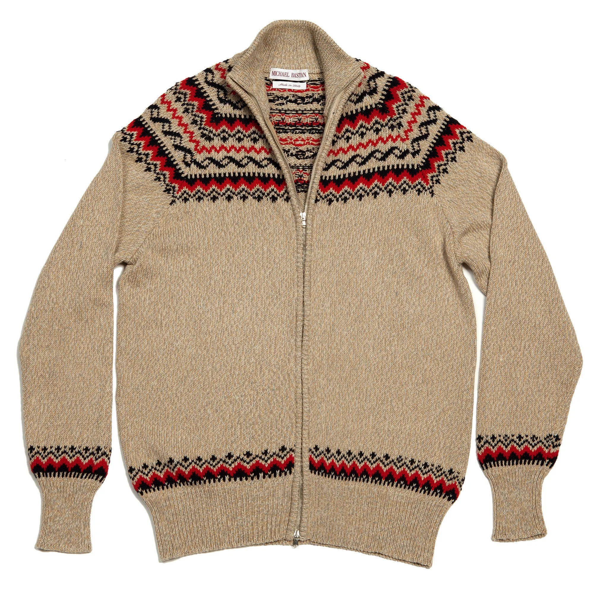 SUMMER FAIRISLE COTTON FULL-ZIP