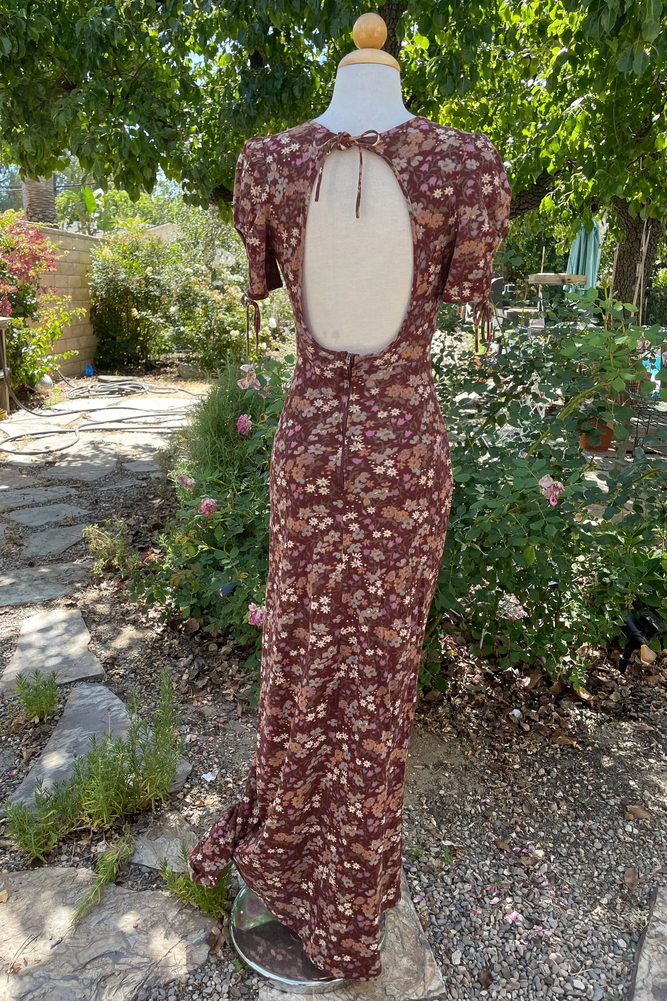 Susie Craig Vintage 60s Maxi Dress, Embroidered Bohemian Hippie Long Dress S