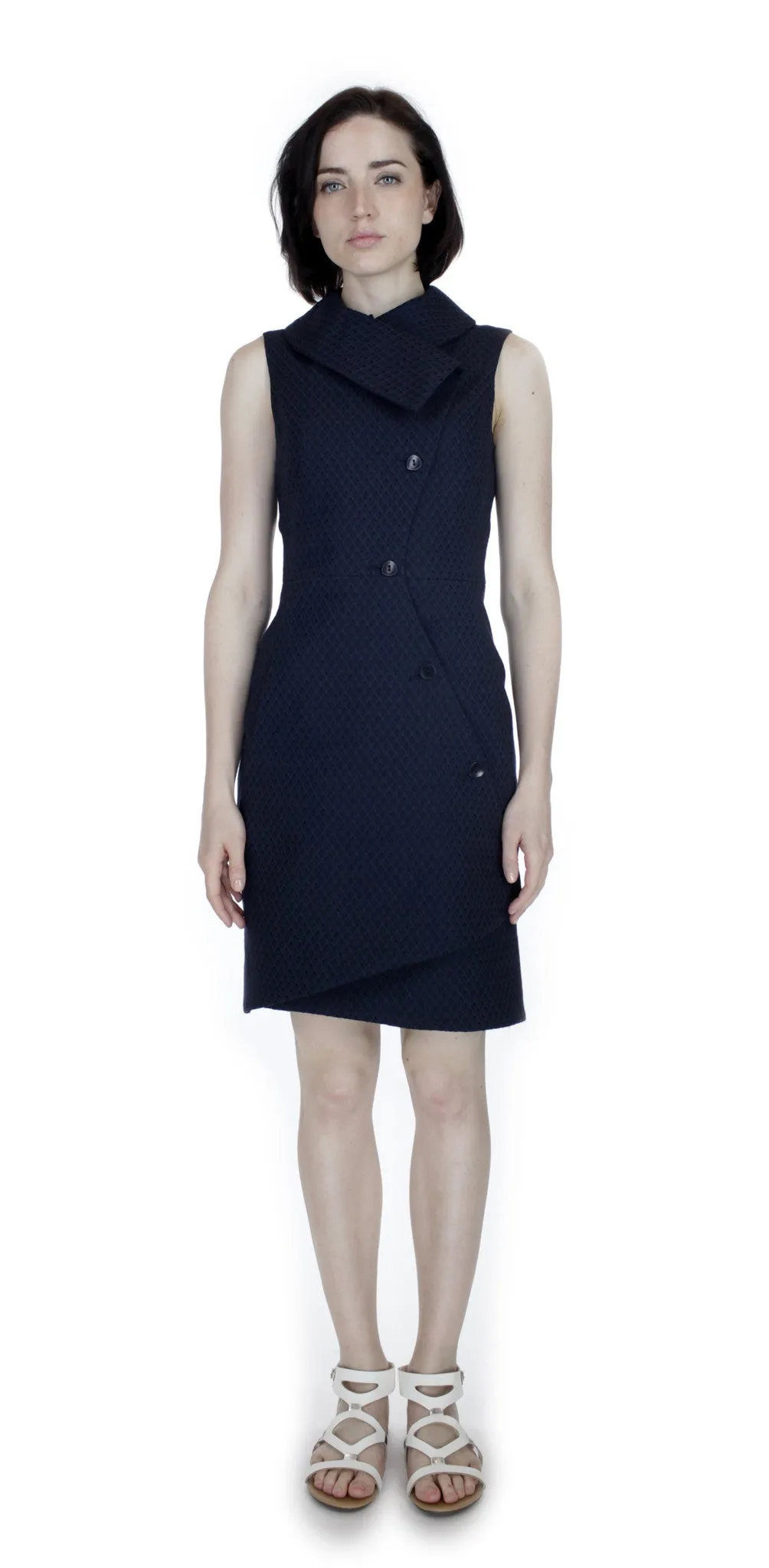 Swerve Vest Dress / Navy