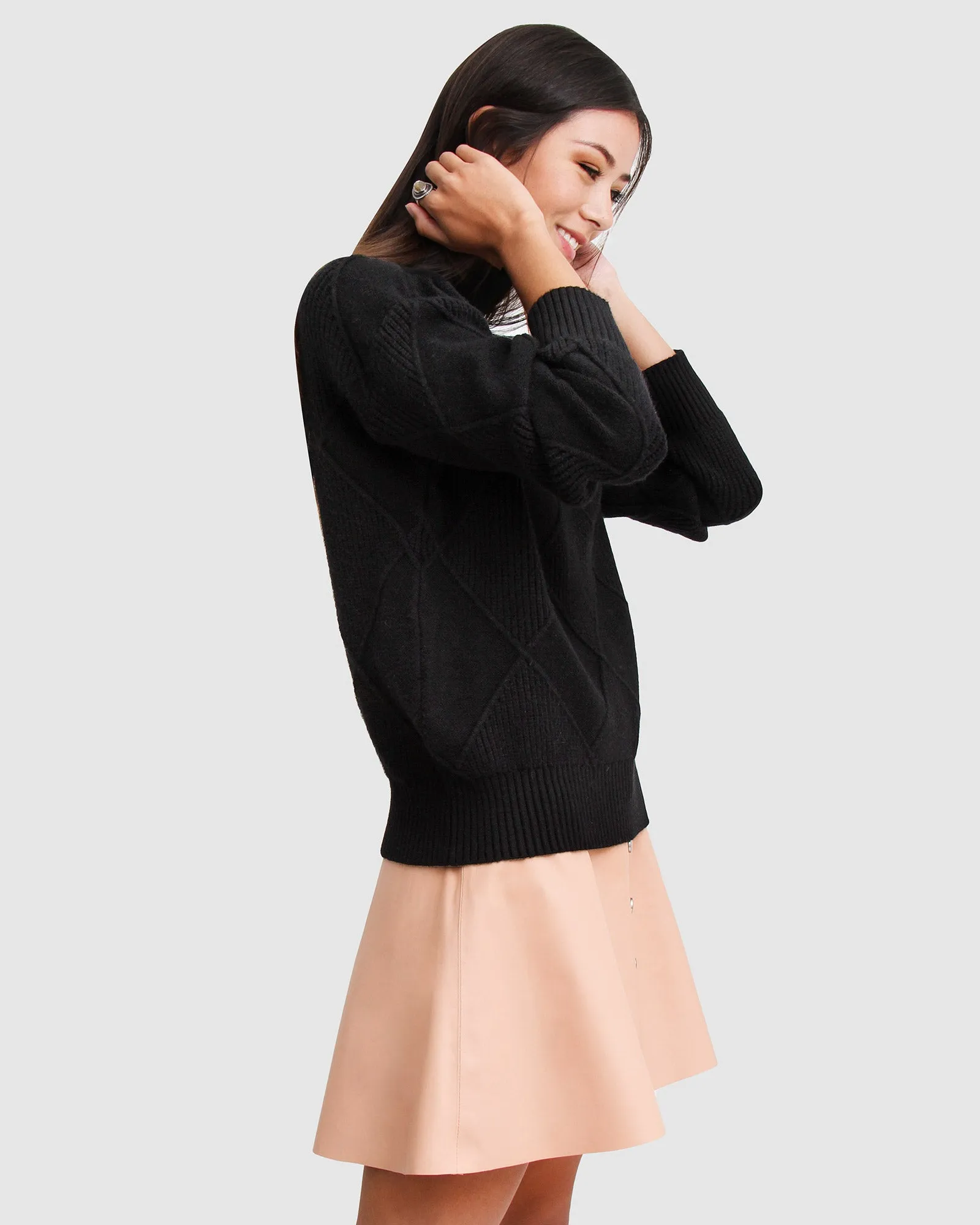 The Academy Turtleneck Jumper - Black