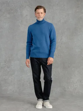 The Cashmere Submariner Rollneck - Prussian Blue