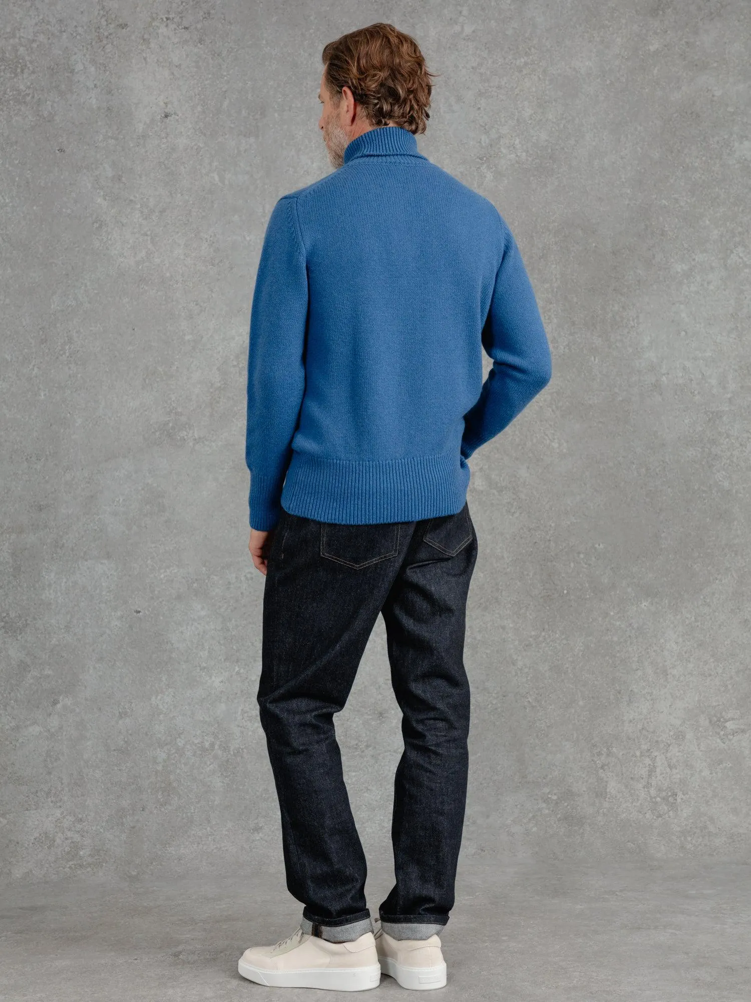 The Cashmere Submariner Rollneck - Prussian Blue