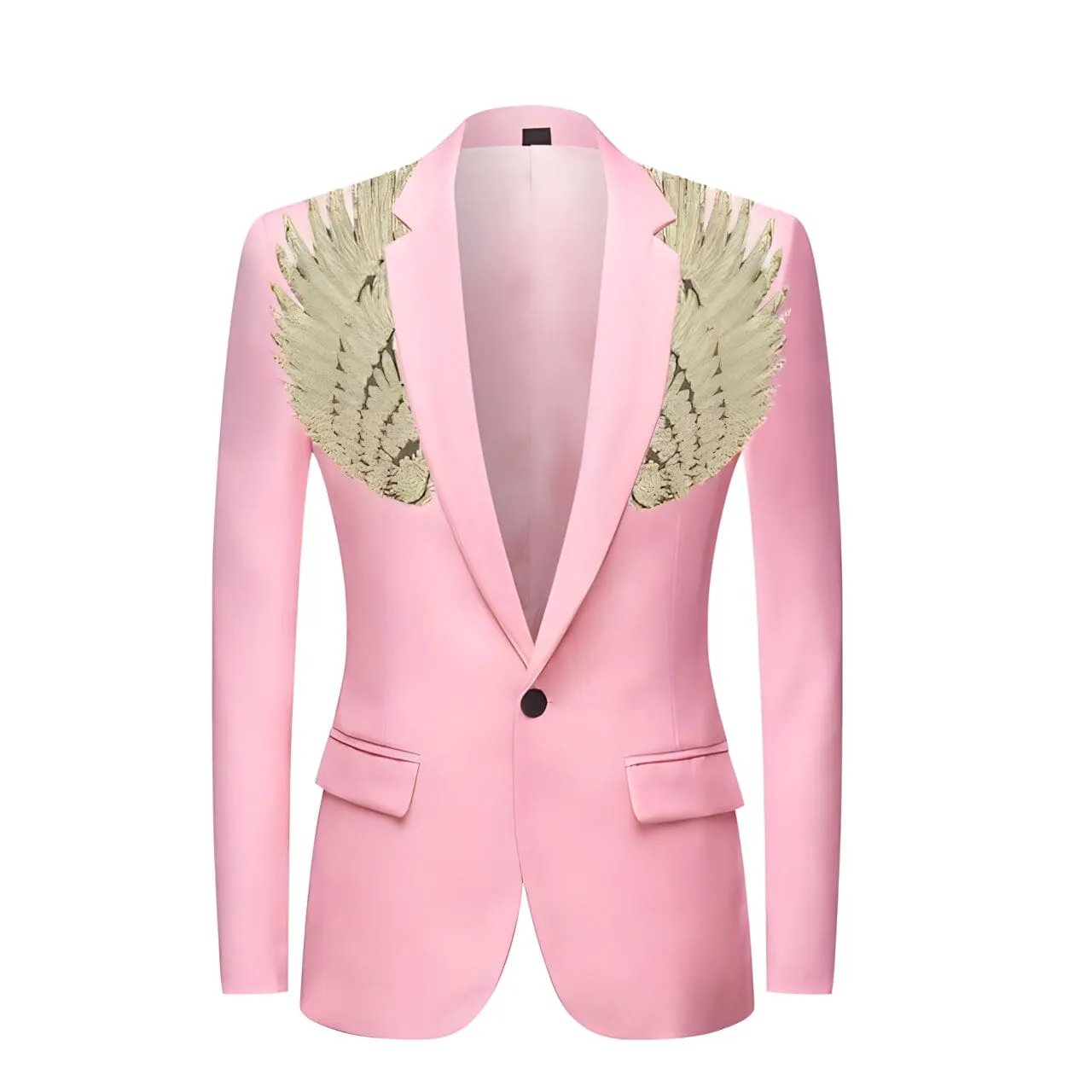 The Cherub Slim Fit Blazer Suit Jacket - Pink