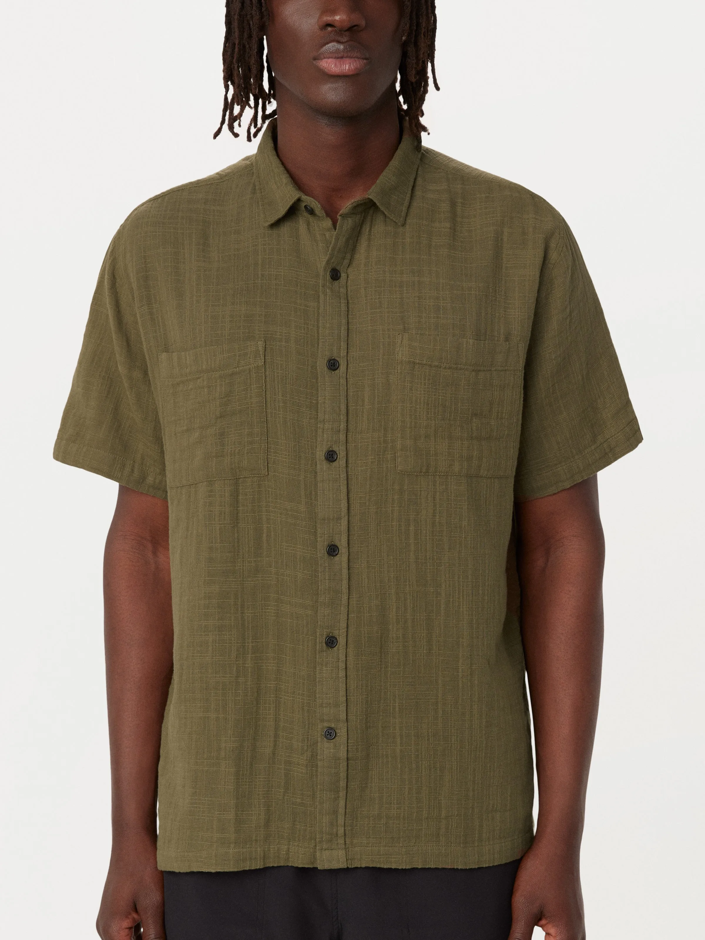 The Double Cloth Shirt in Tuscany Green