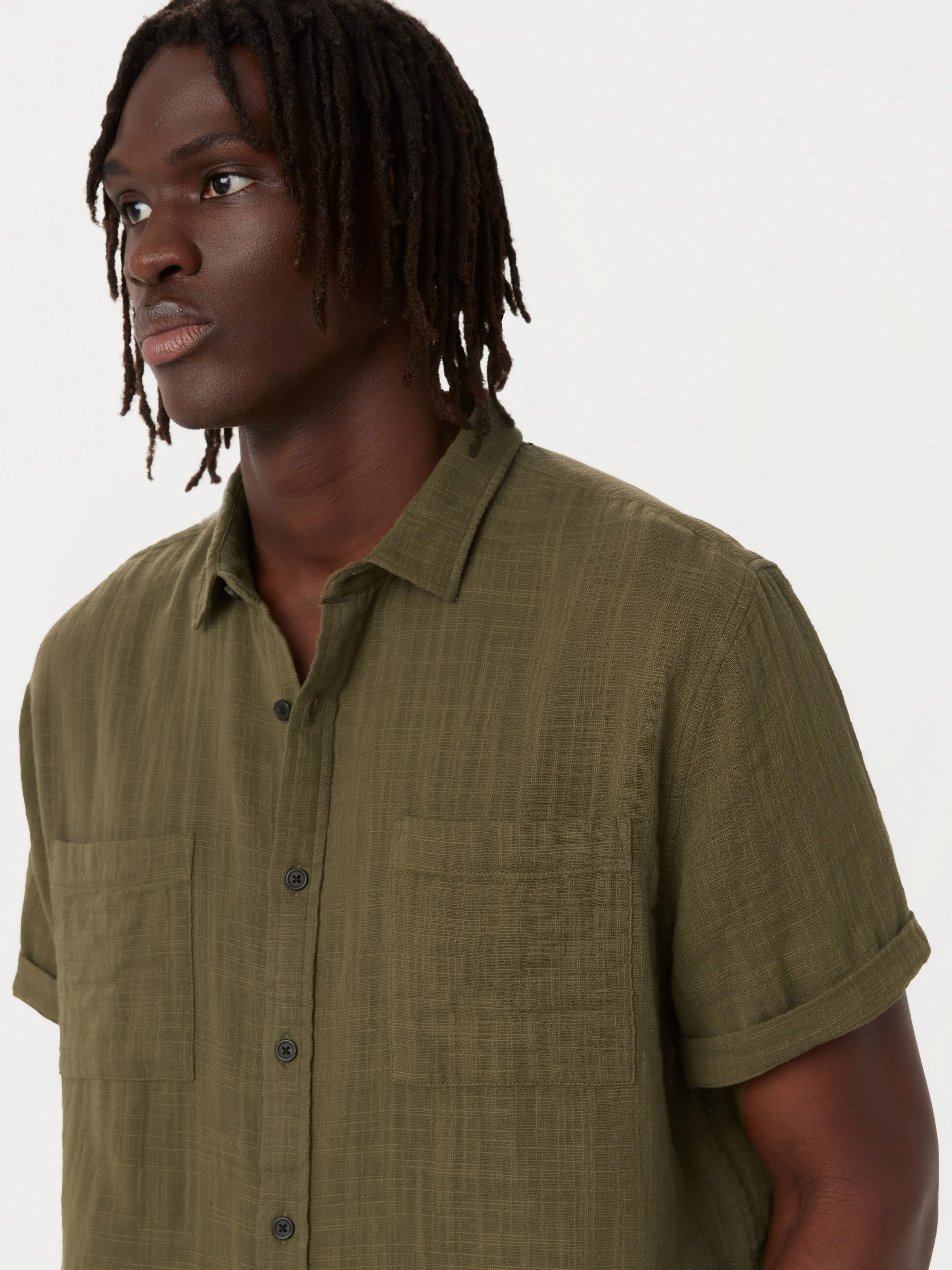 The Double Cloth Shirt in Tuscany Green