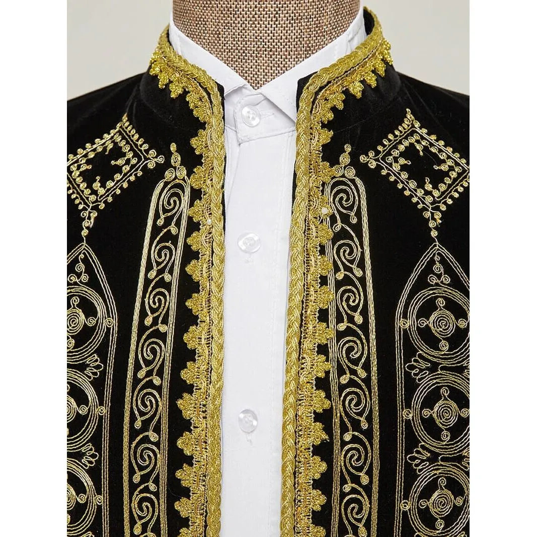 The Florence Velvet Mandarin Collar Jacket