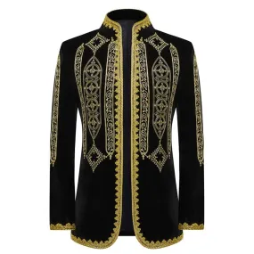 The Florence Velvet Mandarin Collar Jacket