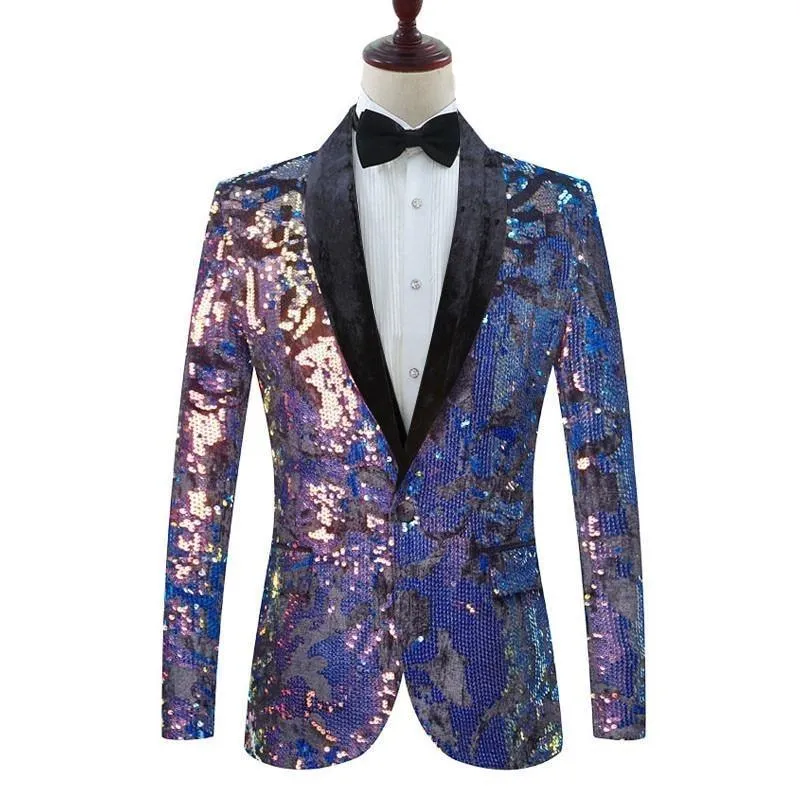 The Henrique Sequin Slim Fit Blazer Suit Jacket