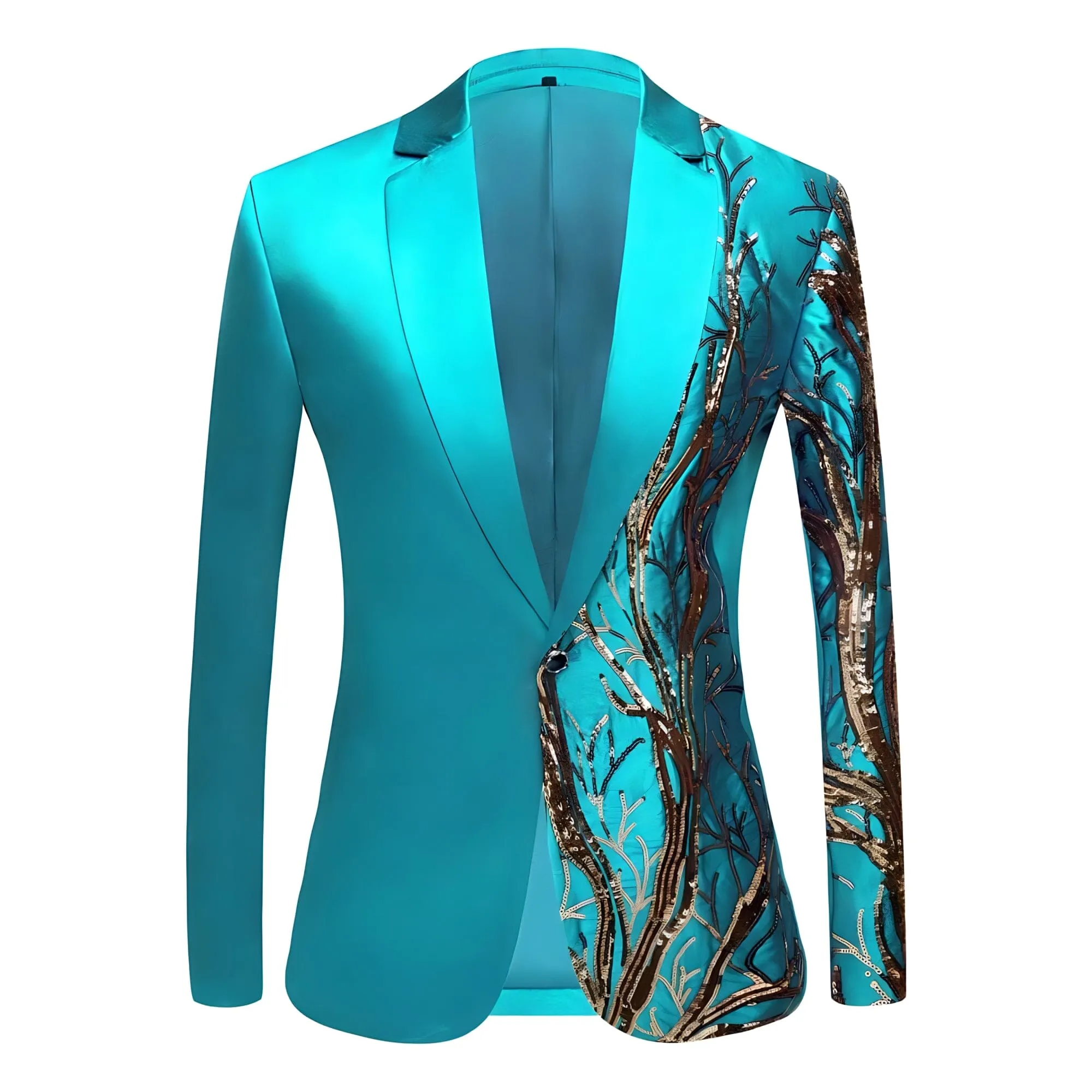 The Meridian Slim Fit Blazer Suit Jacket - Teal