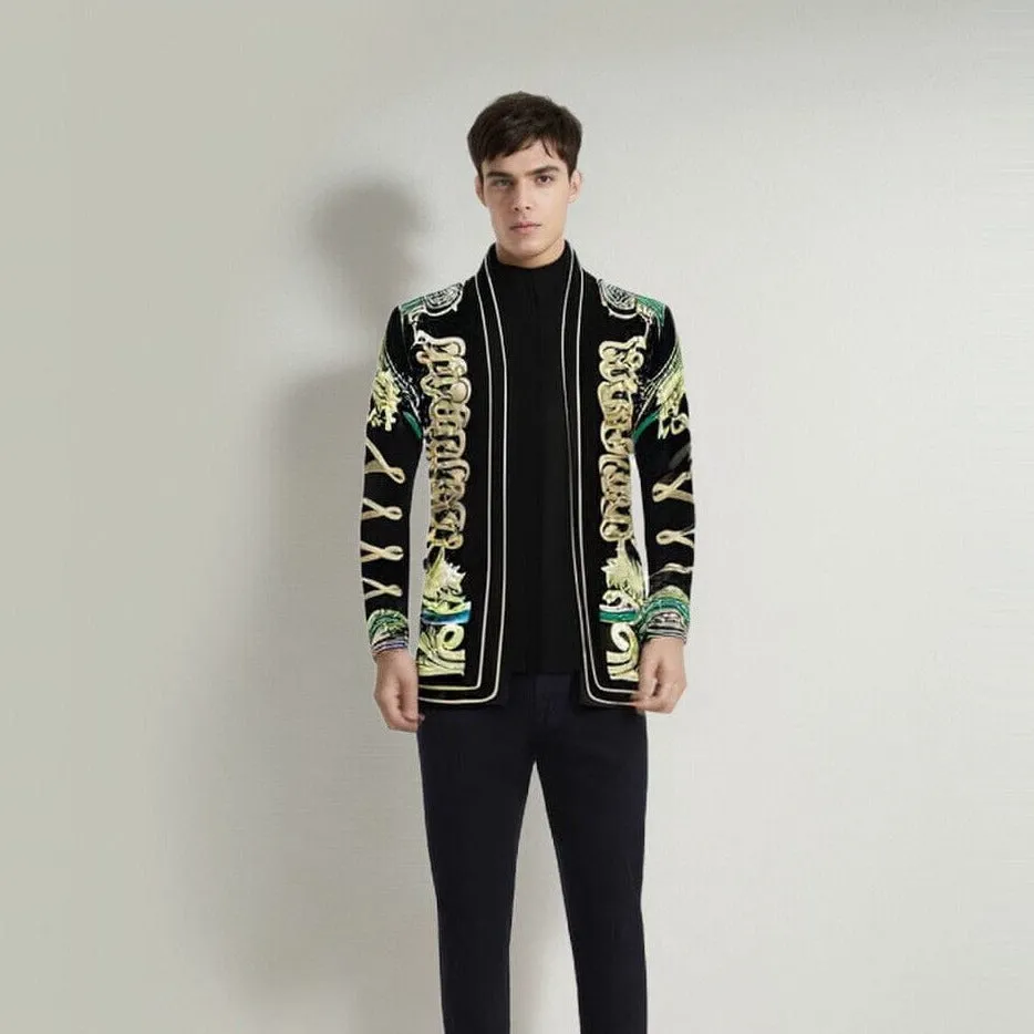 The Monet Embroidered Open Front Jacket