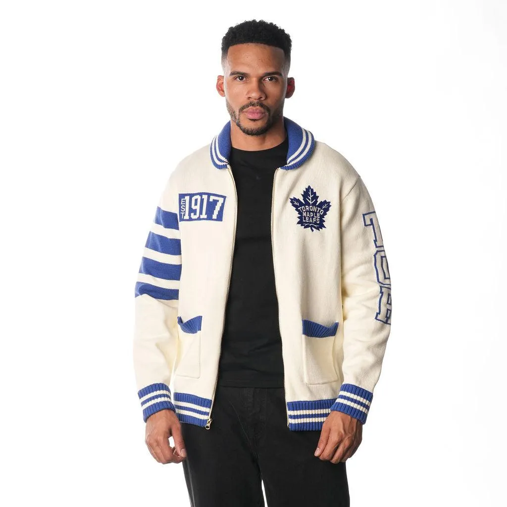 TORONTO MAPLE LEAFS JACQUARD SWEATER - CREAM