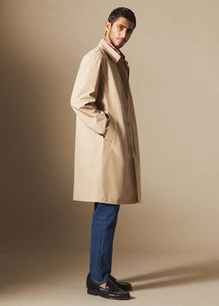 Water-repellent cotton trench coat