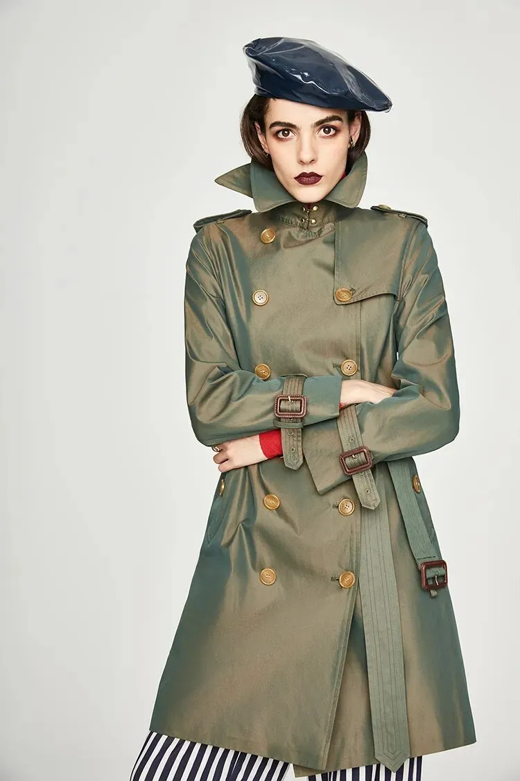 Waterproof Cotton Long Classic Double-breasted The Kensington Heritage Trench Coat