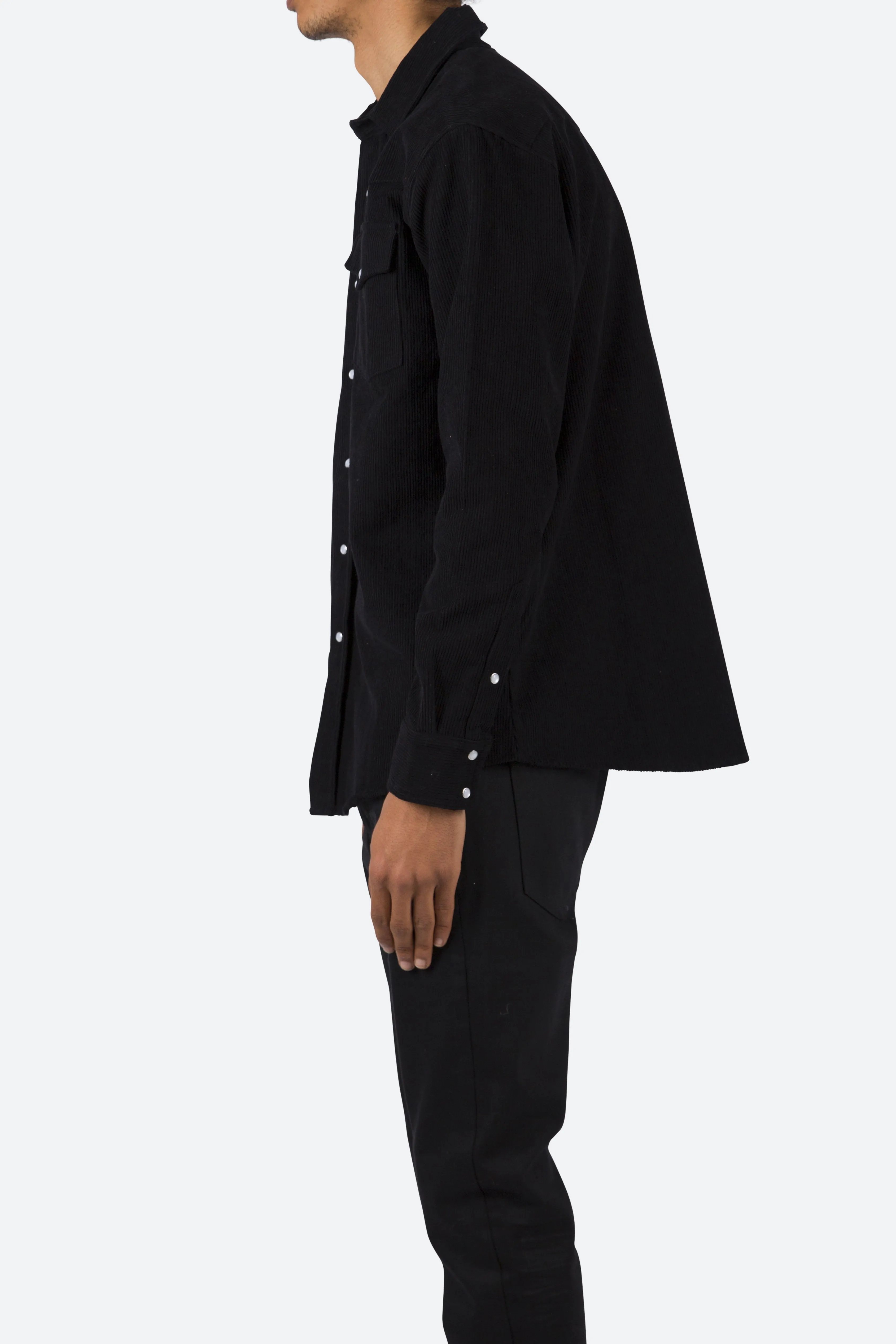 Western Corduroy Shirt - Black