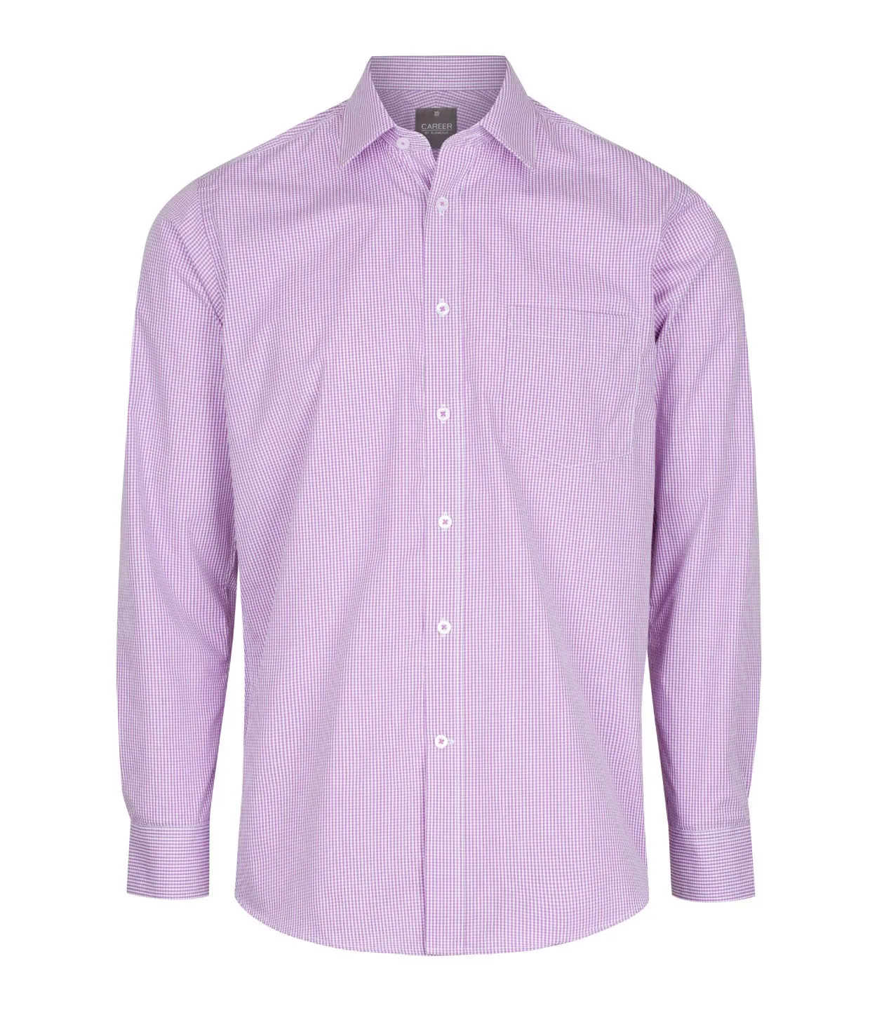 Westgarth Gingham Long Sleeve Shirt 1637L Black & Lilac