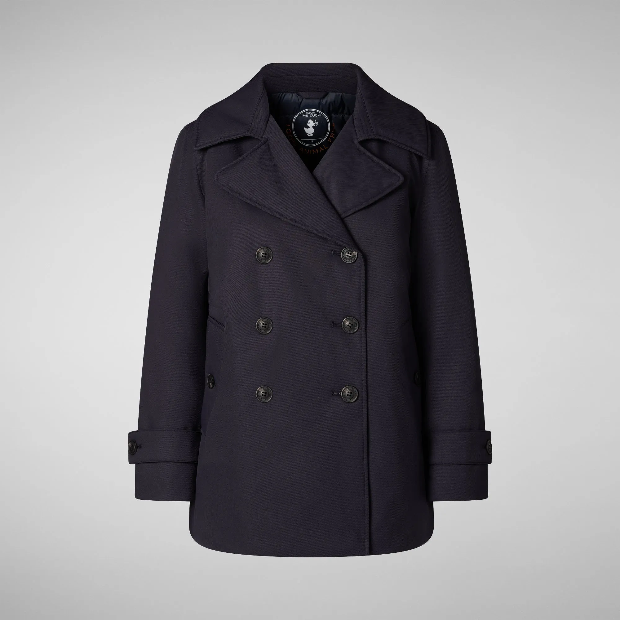 Woman's coat Sofia in blue black