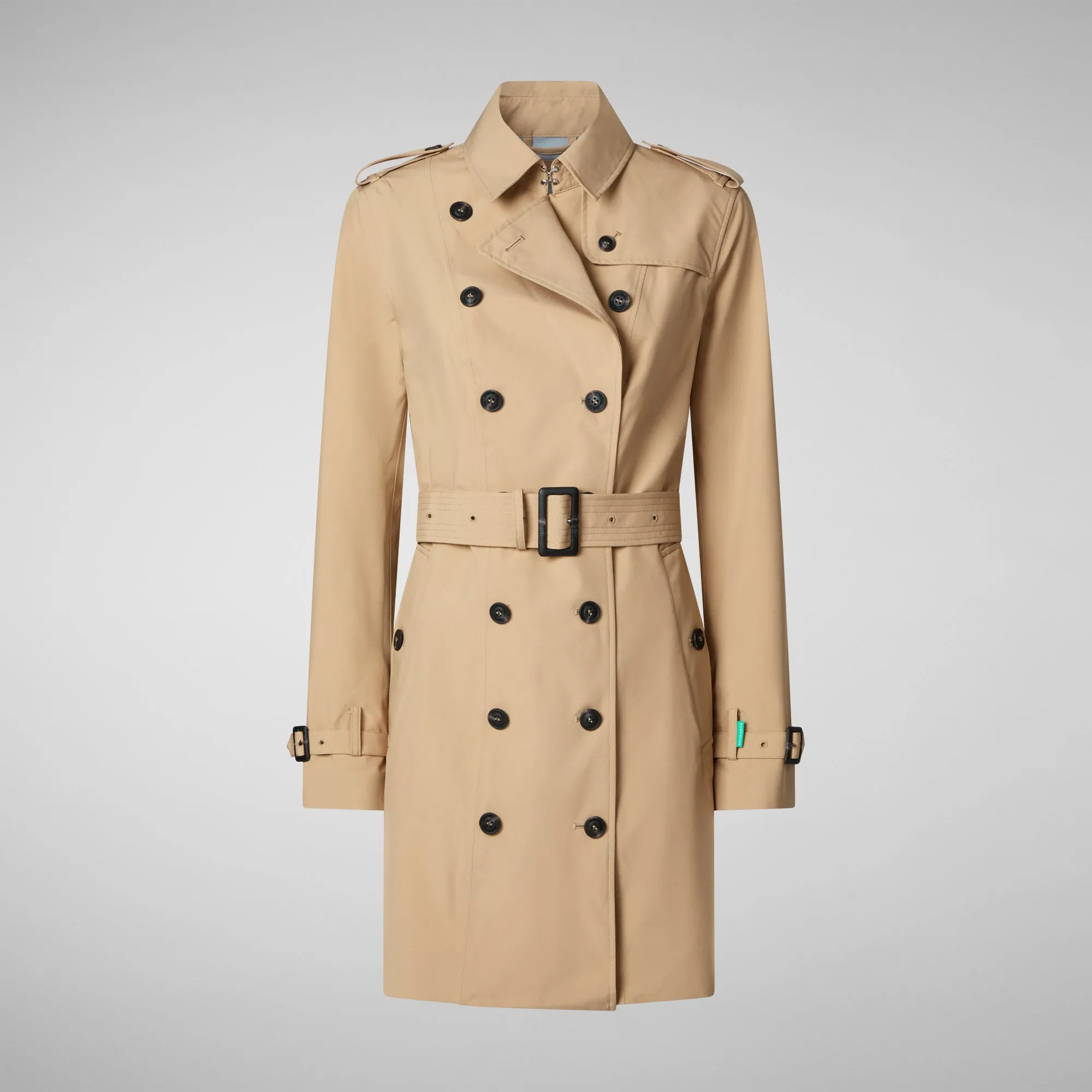 Woman's raincoat Audrey in stardust beige