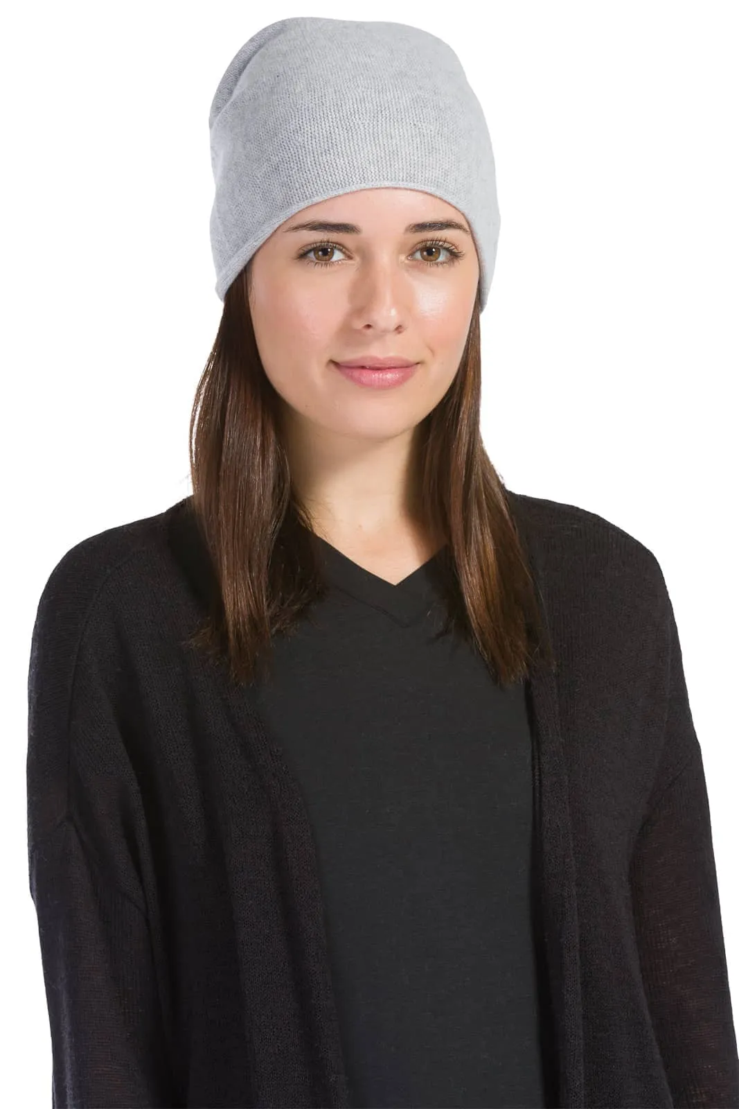 Women's 100% Cashmere Slouchy Beanie Hat