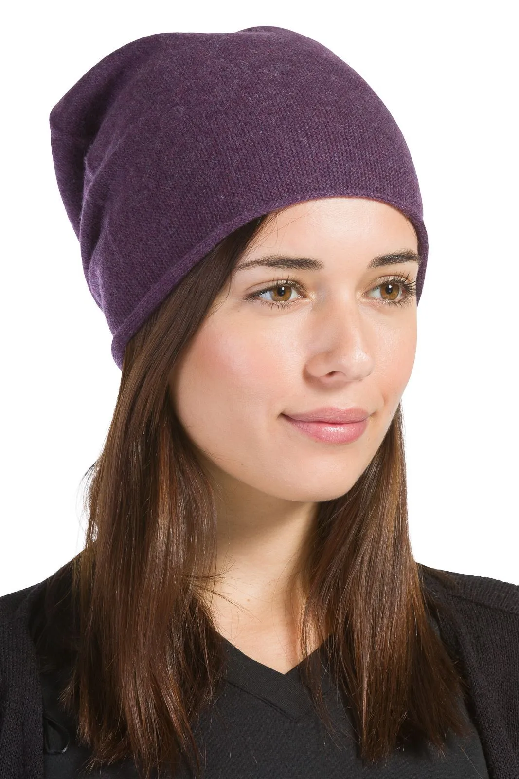 Women's 100% Cashmere Slouchy Beanie Hat