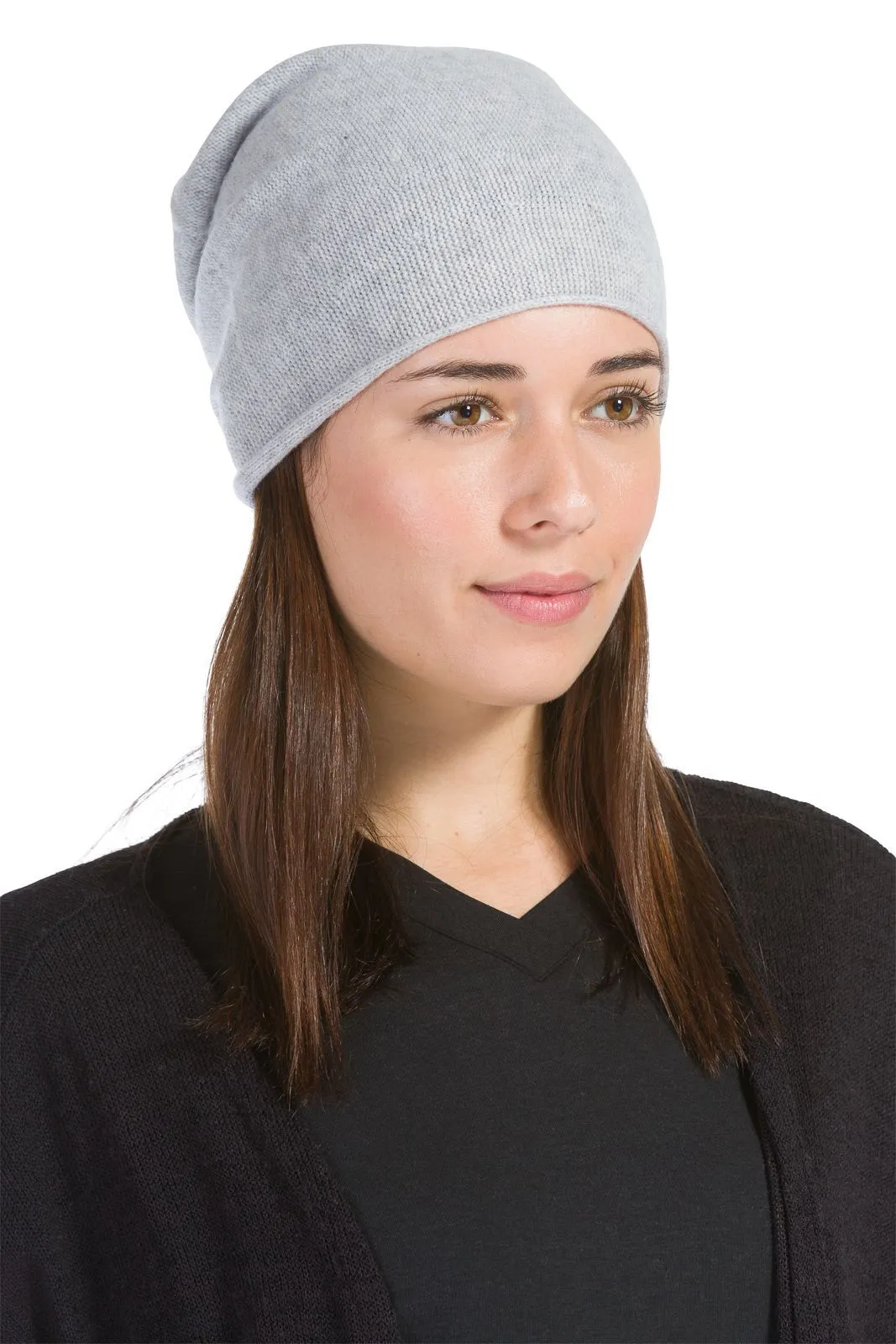 Women's 100% Cashmere Slouchy Beanie Hat