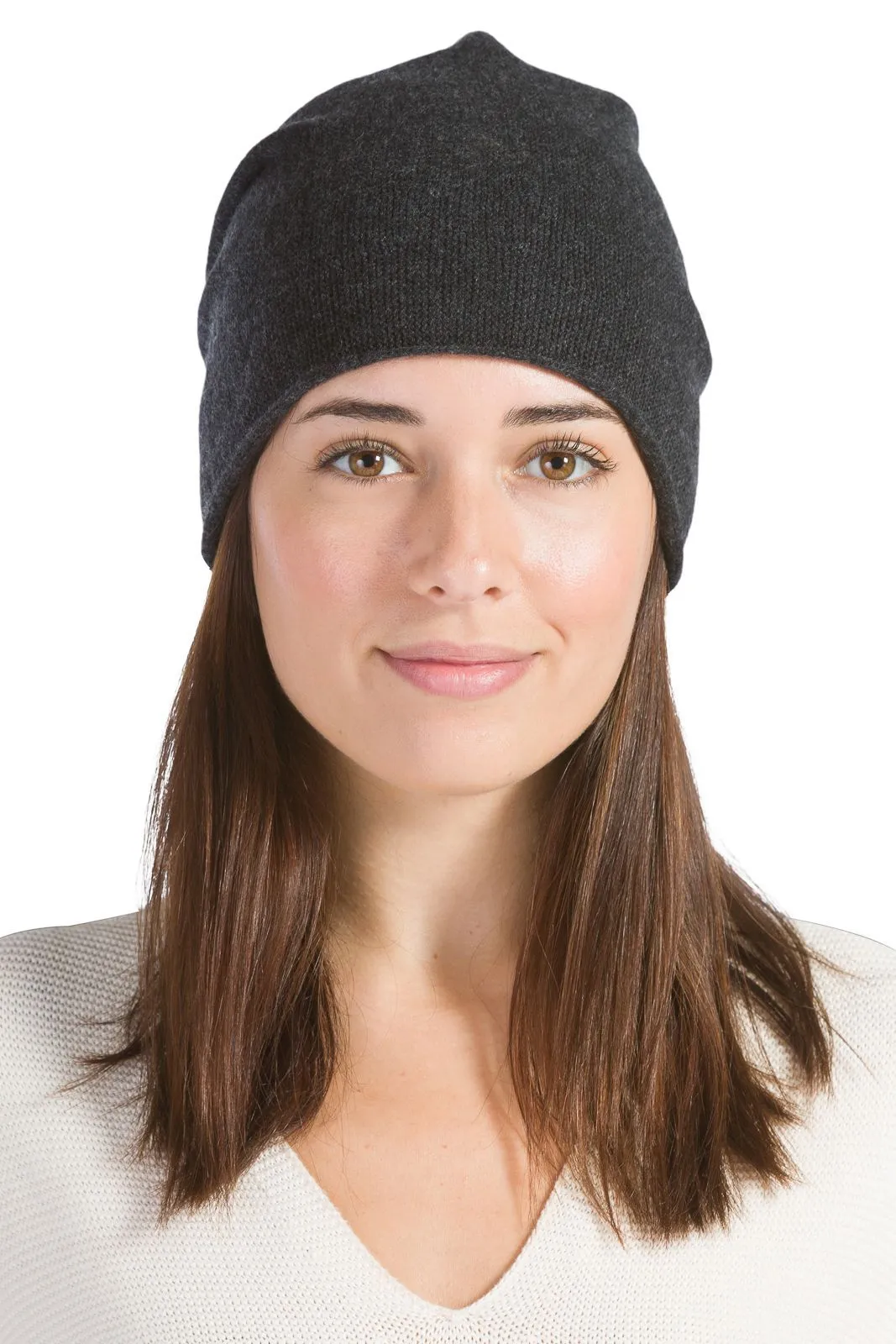 Women's 100% Cashmere Slouchy Beanie Hat