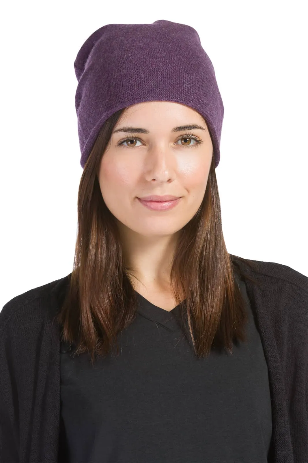 Women's 100% Cashmere Slouchy Beanie Hat