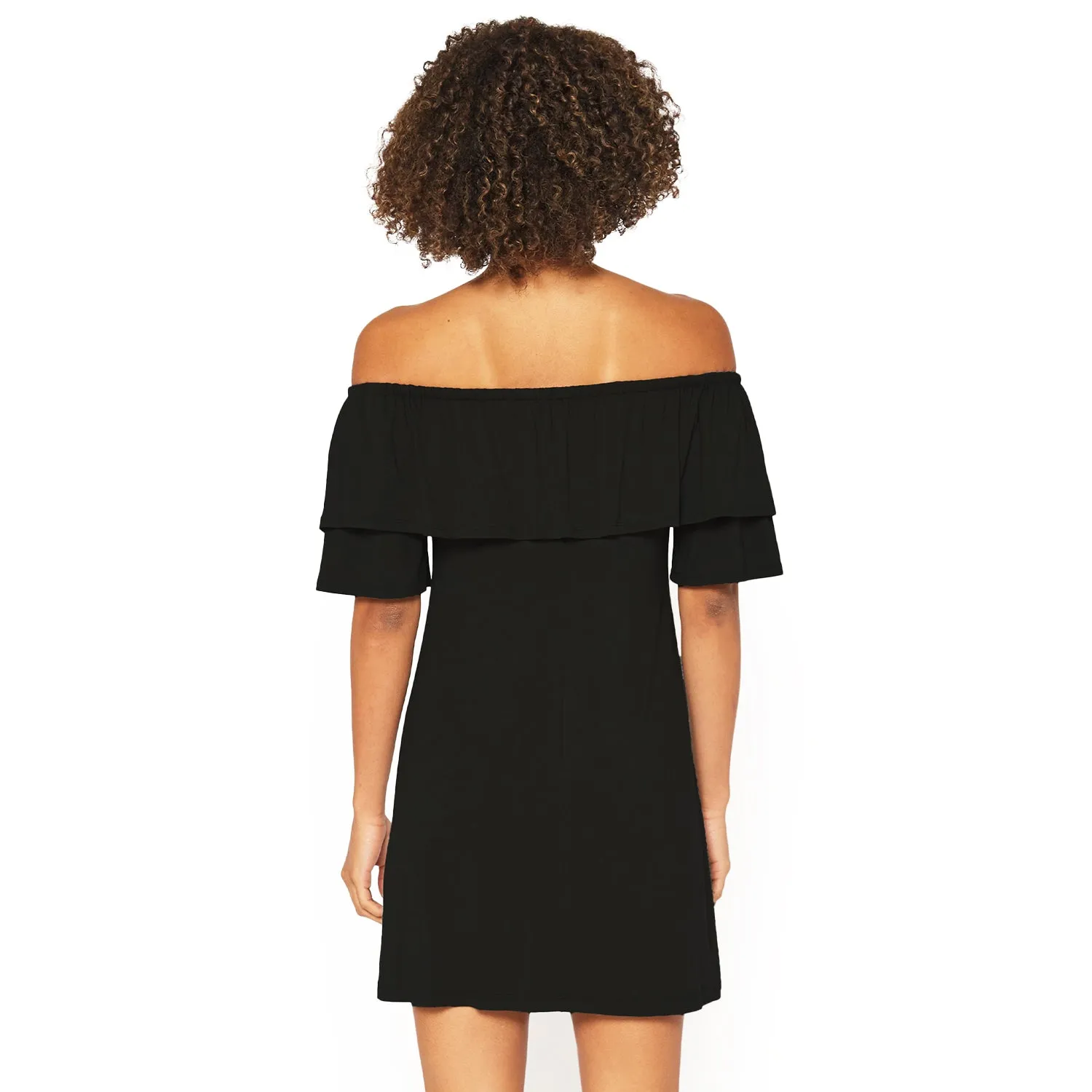 Women's Basic Off Shoulder Midi Dress