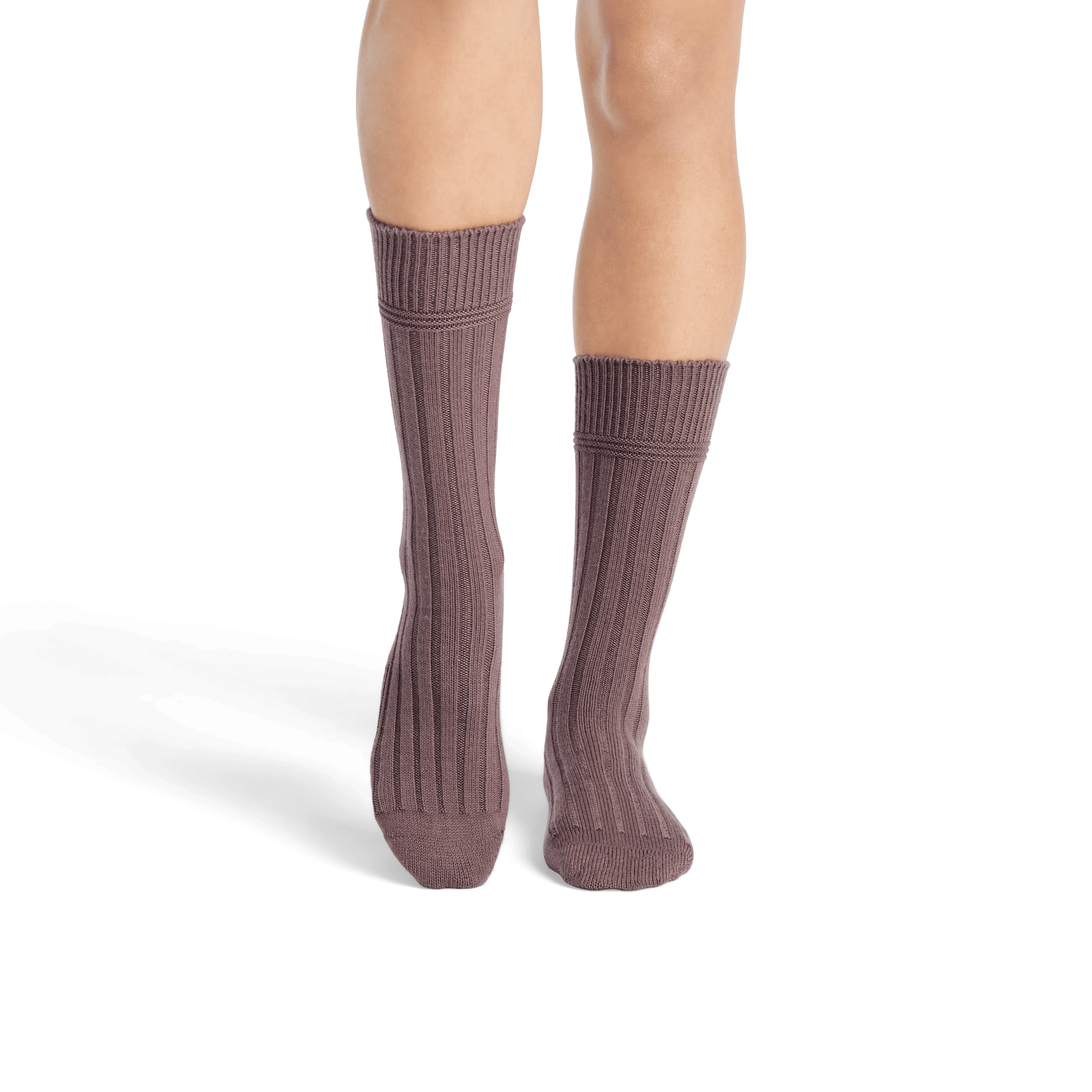 Women's Merino Cashmere Blend Rib Calf Socks