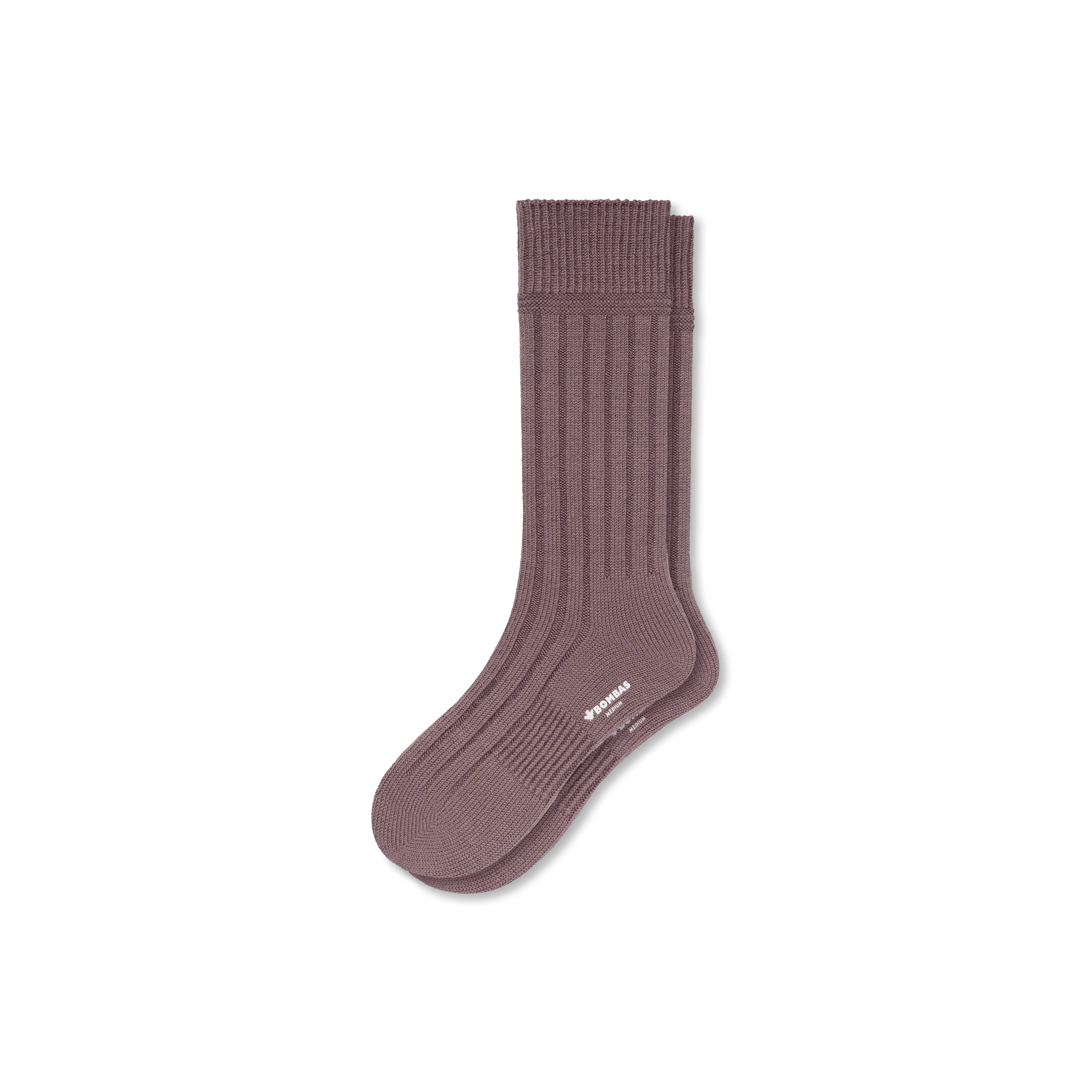 Women's Merino Cashmere Blend Rib Calf Socks