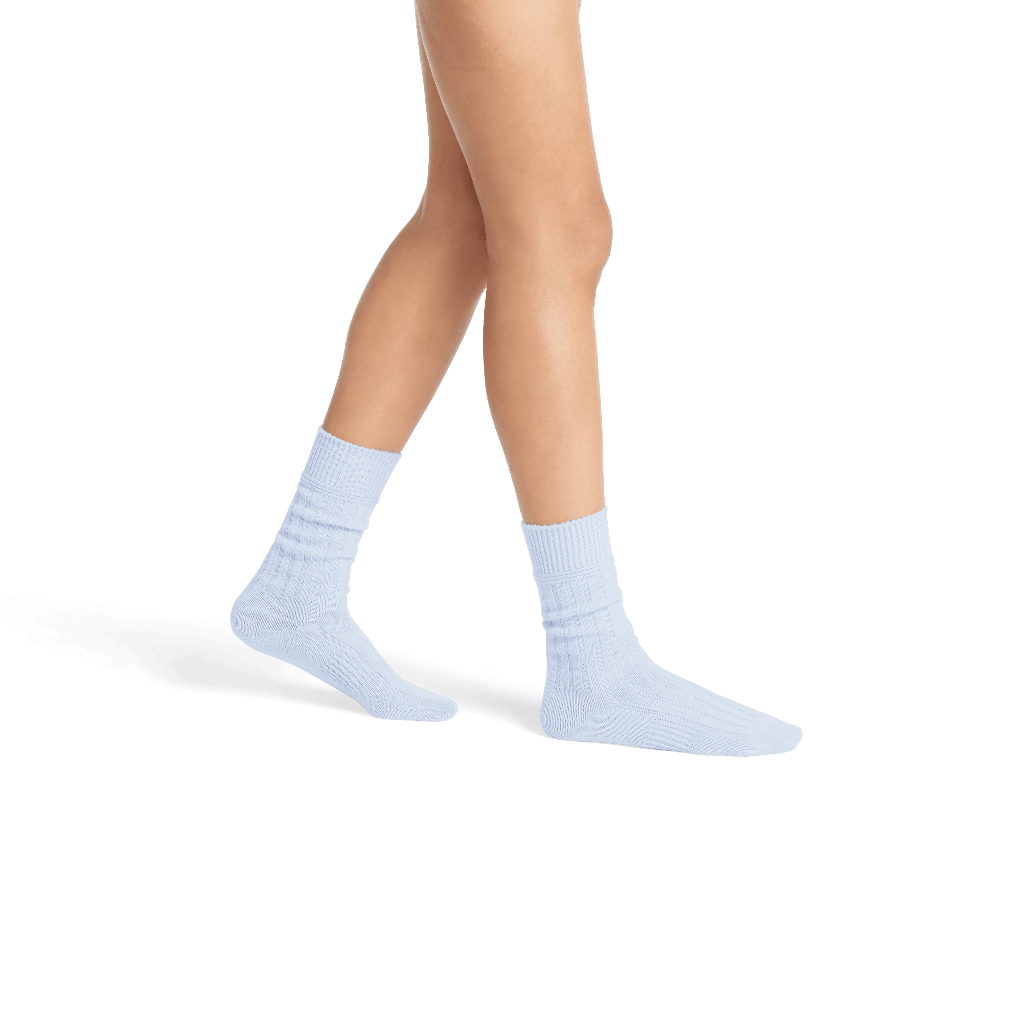 Women's Merino Cashmere Blend Rib Calf Socks