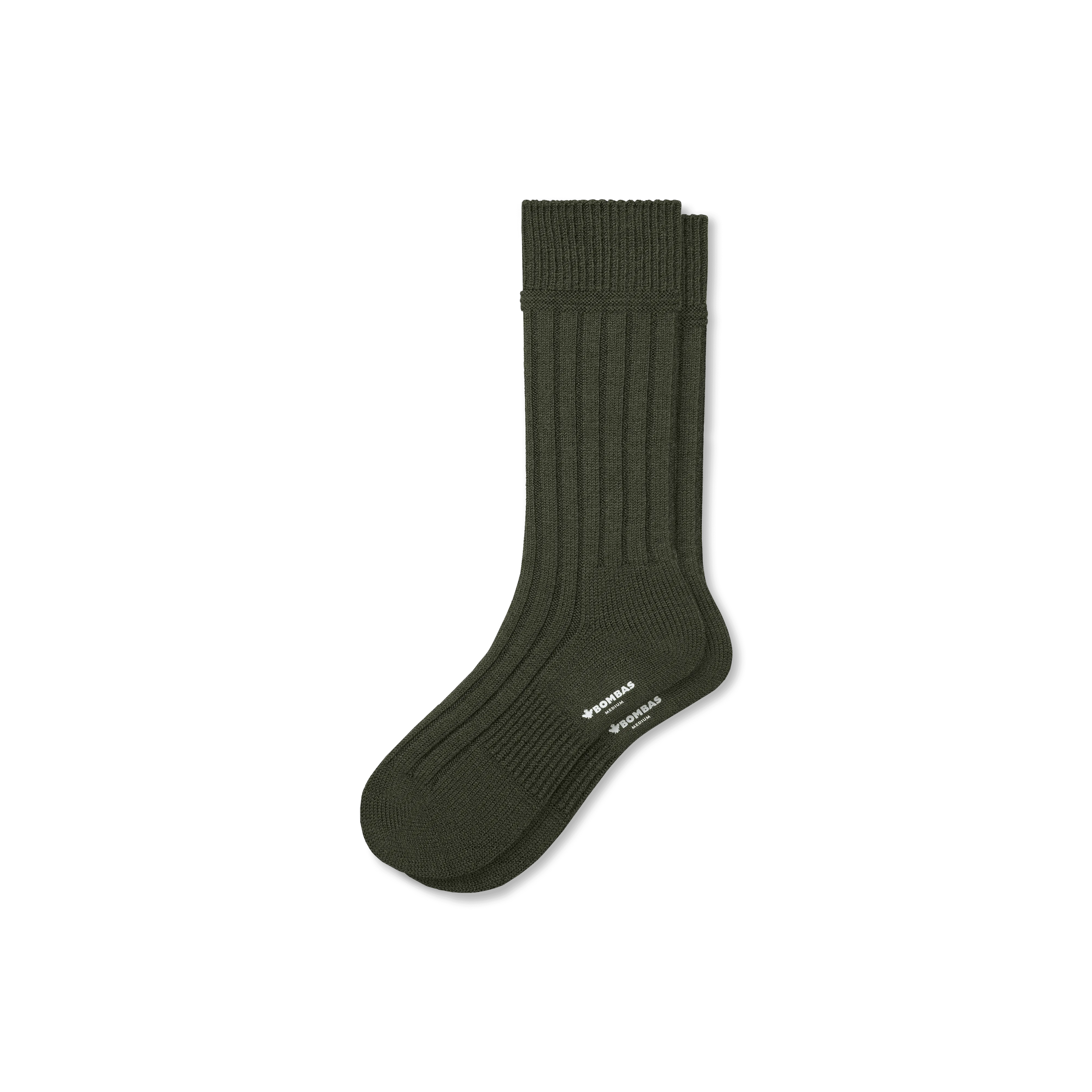 Women's Merino Cashmere Blend Rib Calf Socks